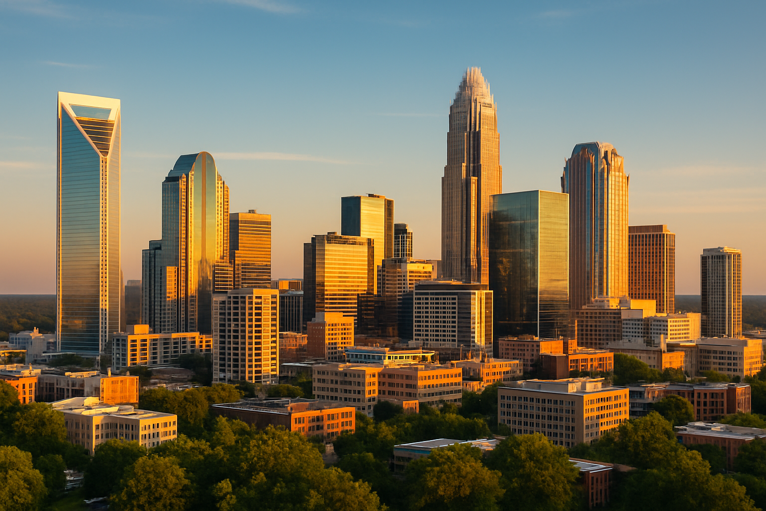 city of charlotte north carolina sky line